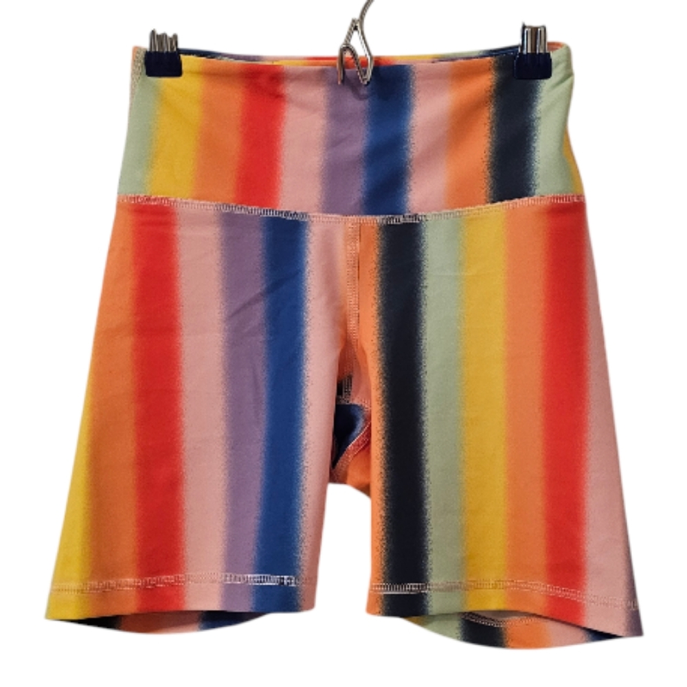 Rainbow Old Navy Women's High-Waisted PowerSoft Biker Shorts